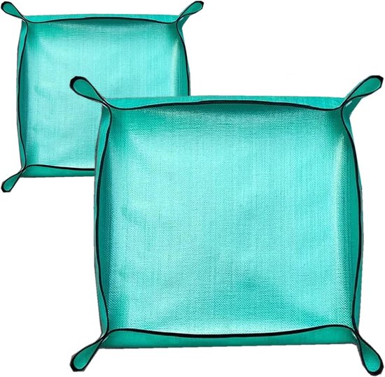 ByShane - Plant Repotting Mat Waterdicht en Opvouwbaar - 2 Maten - Groen - Thuis Tuinieren Hulpmiddel met Waterdichte Ondergrond - Praktische Planten Transplantatie Mat - Ideaal voor Snoeien en Oppotten van ByShane