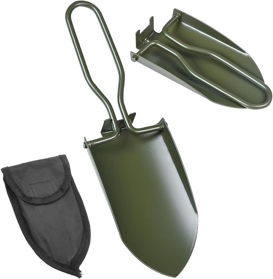 ByShane - Vouwschep tuinschep inklapbaar roestvrij staal - Met riemtas - Voor tuin, camping en outdoor gebruik van ByShane