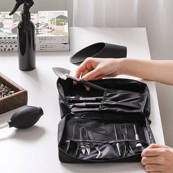 Candala Bonsai gereedschapsset, 13-delige tuingereedschapsset, plantengereedschapsset met opbergtas, mini-tuingereedschapsset voor kamerplanten en professionele bonsai-teelt van Merkloos	