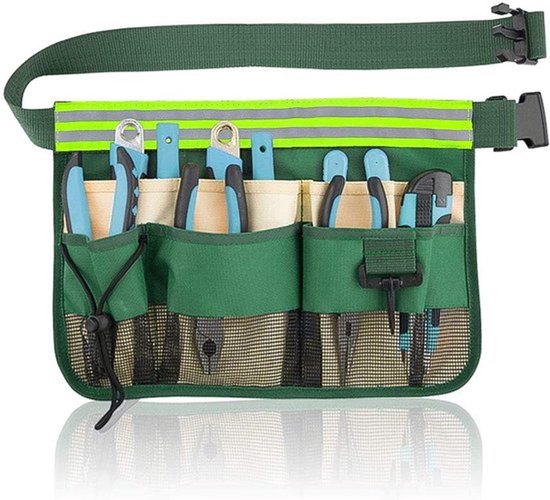 Candala Draagbare tuingereedschap riem, tuingereedschap riem, verstelbare tuingereedschap heuptas met 8 sleuven, een van de meest praktische tuingereedschapstas van Merkloos	