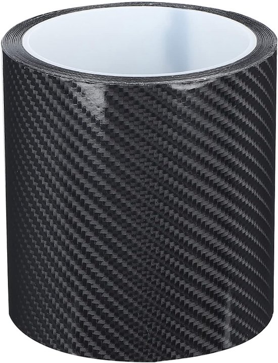 Car Door Sill Stickers - Edge Protection - Carbon Fiber Adhesive Tape - Carbon Film - 6D Black - Zelfklevende Auto Deur Randbescherming - Motorfiets DIY - Zwart van Merkloos	