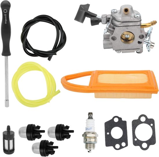 Carb Kit Bladblazer Carburateur met Luchtkanaal Filter Olie Buis Aluminium Rugzak Bladblazer geschikt voor Stihl BR500 BR550 BR600 van Merkloos	