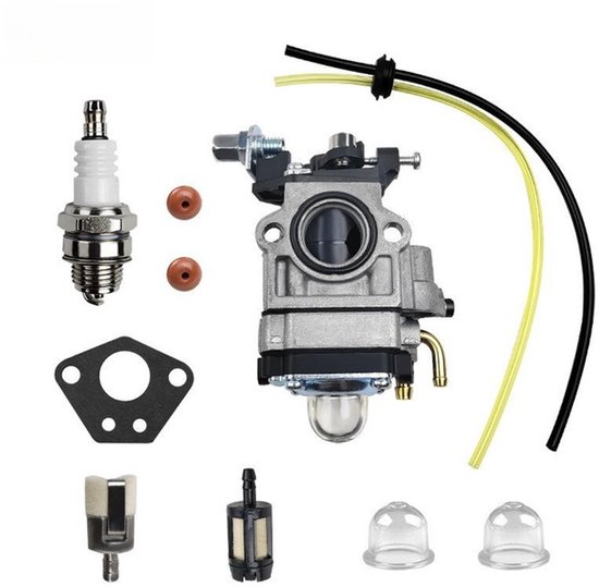 Carburateur Bosmaaier 40-5 43 52CC BC520 CG430 Carburateur Carb Kit met Pakkingpijp, Bougie en Brandstoffilter van Merkloos	