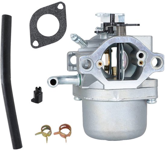Carburateur geschikt voor grasmaaier 590399, geschikt voor Briggs & Stratton 590399 796077, geschikt voor Nikki 799245, geschikt voor 21A707 21A977, inclusief pakking en brandstofleiding.