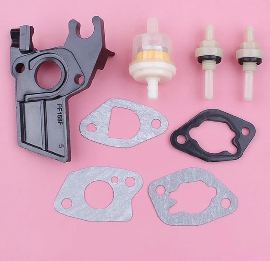 Carburateur Pakkingset + 3 Filters en Isolator ( 8 Delig )passend op Honda GX160/200 Merk BPC Parts
