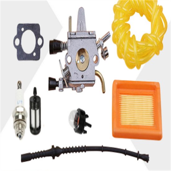 Carburateur passend op Stihl FS120 FS200 FS250 FS300 FS350 FS400 FS450 FS480 FR350 FR450 FR480 Bosmaaier Vervangt # 4134 120 0653, 4134 120 0603 met Luchtfilter Bougie Primer Bol van Merkloos	