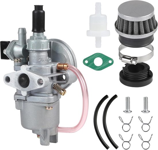 Carburateur Pocket Bike 49cc met Luchtfilter voor 2-takt 47cc-49cc Mini-Motorfietsen en Dirt Bikes van Merkloos	