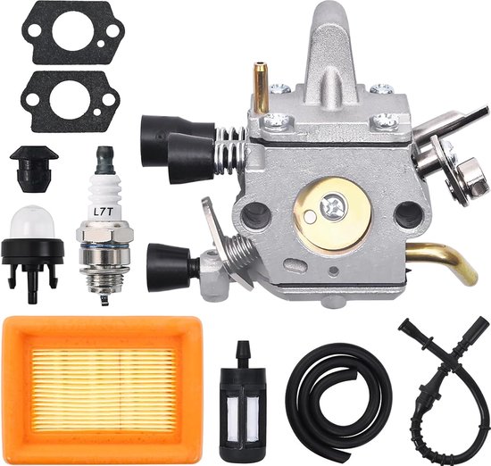 Carburateur Set ( 10 delig ) Voor Stihl TIHL FS120 FS200 FS250 FS300 FS350 Merk BPC Parts van Merkloos	