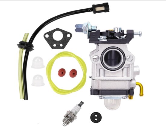Carburateur voor 52cc 49cc 43cc bosmaaiers, inclusief complete accessoireset, geschikt voor diverse grasmaaiers, bosmaaiers en kettingzagen van Merkloos	