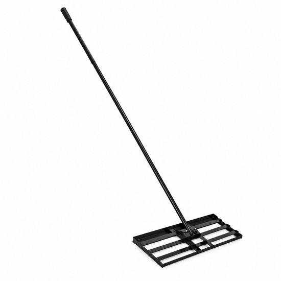 Casa Living Gazonhark - Professionele Tuinhark - Verstelbare Steel - Metalen Egaliseerhark - Antislip Handvat - 115x25CM - Zwart