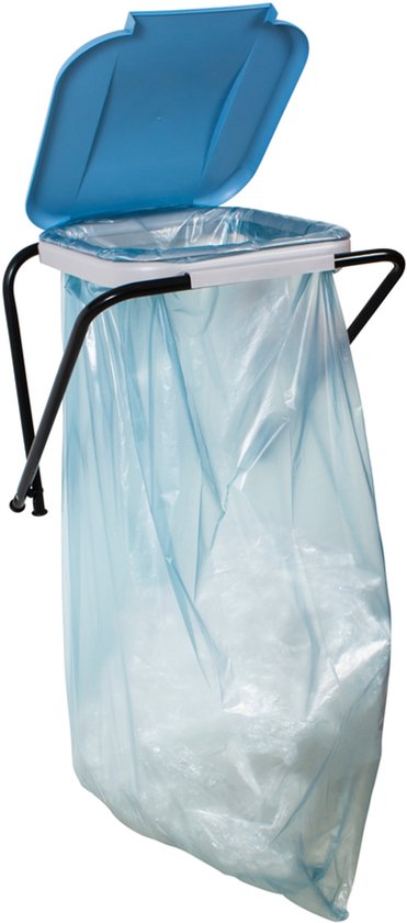 Casibel - Vuilniszakhouder voor aan de muur – 60 tot 130 liter – Blauw van Casibel
