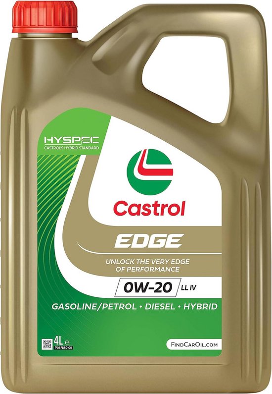 Castrol EDGE 0W-20 LL IV 4L - Volledig Synthetische Motorolie - Laag Viskositeit - Lage Asgehalte - Motorbescherming - Brandstofbesparend - Voor Benzine en Diesel - Met Roterfilter van Merkloos	
