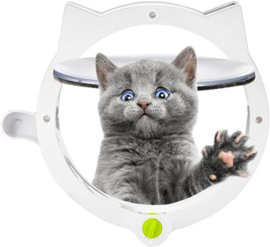 Cat Flap, Magnetic Plastic Cats Automatic Entrance Door with 4 Lock Modes Indoor Outdoor Door Weatherproof Pet Doors for Pet Cage Room Door (White) van CAT