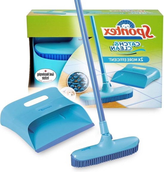 Catch & Clean rubberen veegschep en veger voor dierenharen - Veeg en reinig droge en natte vloeren - beste schoonmaakgereedschap - huisdierenreiniging van Cat