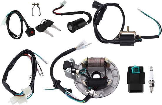 Cdi Box Bougierevisieset - Elektra Statorspoelset Quad Kabelboom voor 50cc - 140cc Kick Start Dirt Pit Bike ATV Accessoires van Merkloos	