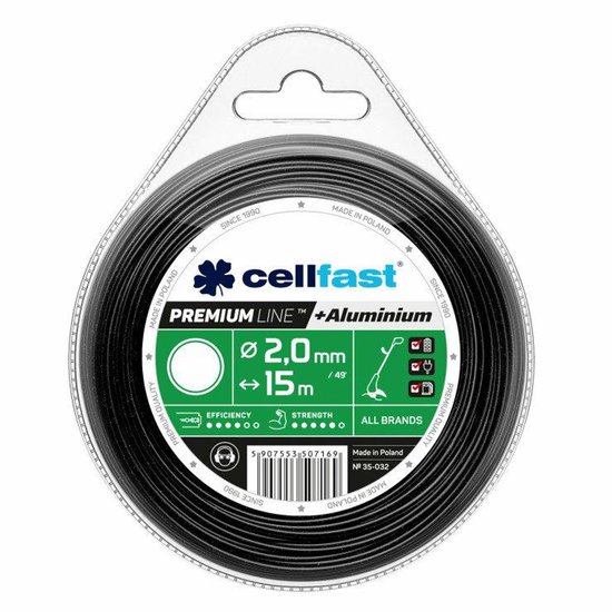 Cellfast PREMIUM Serie - Snijlijn - 3,0 mm Diameter - 80 m Lengte - Aluminium Versterkt van Merkloos	