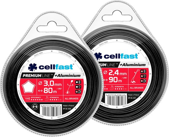 Cellfast PREMIUM Serie - Stervormig Maai Draad - 2,4 mm - 90 m van Merkloos	