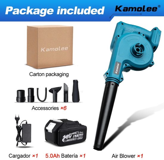 Cellista - Draadloze Elektrische Bladblazer - 18V - Bladblazers met Accu + oplader - Blower met Zuigfunctie en Stofzak van Merkloos	