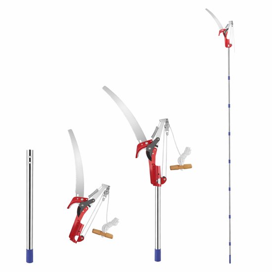 Cellista Telescopische Snoeischaar - Snoeizaag - Paalsnoeischaar - Verstelbare Tuinzaag - 82-410 cm - heggenschaar - Tuingereedschap van Merkloos	