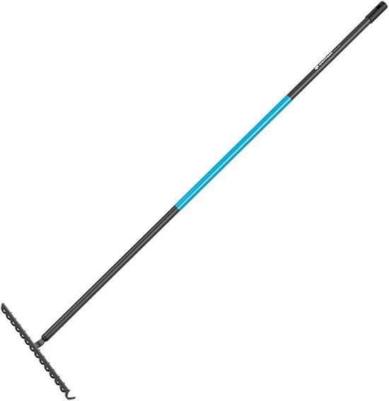 CellPRO universele metalen hark, gehard, robuust boorstaal, aluminium, lichtgewicht schacht, lengte 1550 mm, gewicht 0,9 kg