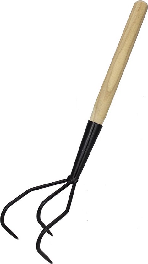 Centi Handhark Drietand met stevig houten handvat 57 cm van Centi