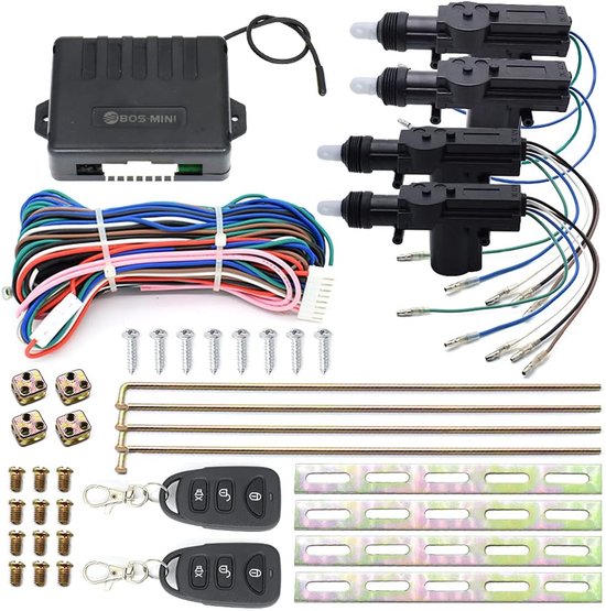 Centrale Vergrendeling Universeel Autodeurslot - Keyless Entry Systeem - met 2 Afstandsbedieningen - Autodeurslot Centrale Vergrendeling Set Auto Ombouw van Merkloos	