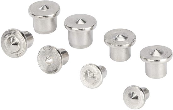 Centreerpunt centreergereedschap deuvel hout uitlijning 6/8/10/12 mm voor boren installaties massief meubels 8 stuks van Merkloos	