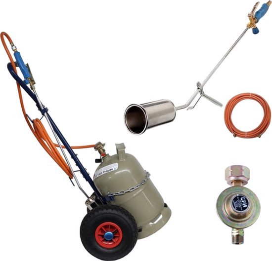 CFH Complete set GV900 onkruidbrander + DR114 regelaar + GT89 trolley van CFH