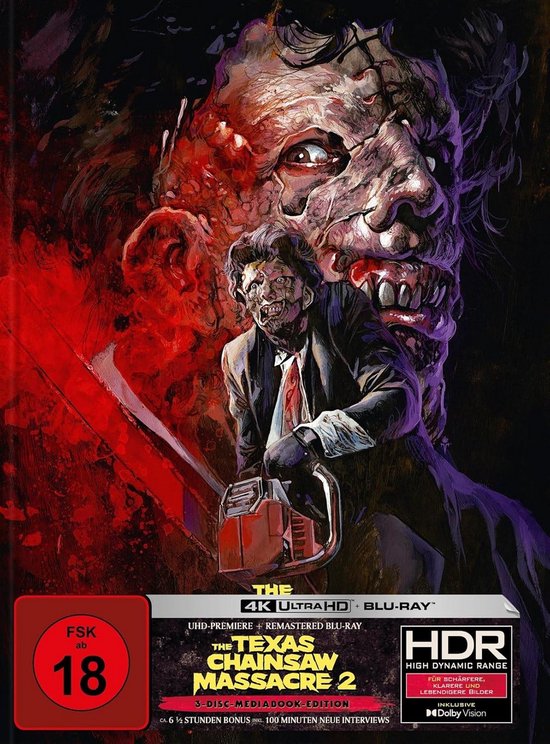 Chainsaw Massacre 2 in 4K Ultra HD: Special Mediabook Editie (4K+Blu-ray+Bonus)