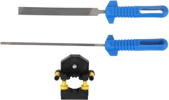 Chainsaw Sharpener, Chainsaw Sharpening Kit with 3/16in 325in Square and Round File Multi-Angle Polishing