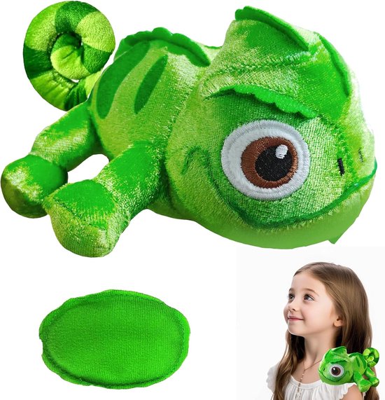 Chameleon Pluche dier - speelfiguur - Pascal Shoulder pluche pop - schattige kameleon pluche - hagedis pluche speelgoed - magnetisch - cadeau voor jongens en meisjes van Disney
