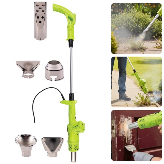 Cheqo® Onkruidbrander - Elektrische Onkruidbrander - Onkruidverdelger - Thermische Onkruidverdelger - Onkruidverwijderaar - Onkruidbrander 2000w - Elektrische Onkruidbrander 2000w - Verf Afbrander - Verfbrander van Merkloos	