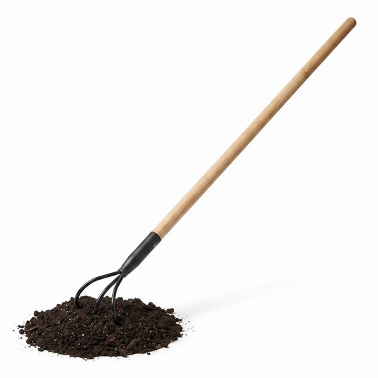 Cheqo® Schoffel 3 Tands - Drietands Cultivator - Onkruidschoffel - Tuingereedschap voor Onkruid Wieden en Grond Bewerken - Bodembewerker - Tuinhak - Wiederhak - Schoffelhark - Hark met Lange Steel voor Moestuin, Groentebed en Tuinborder van Merkloos	