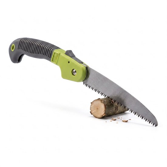 Cheqo® Takkenzaag Opvouwbaar - Snoeizaag Inklapbaar - Vouwzaag - Klapzaag - Handzaag - Boomzaag - Houtzaag - Tuinzaag - Zakzaag - Tuingereedschap voor Snoeien - voor Takken en Struiken - voor de Tuin - Kampeerzaag - Survival Zaag - Zaag