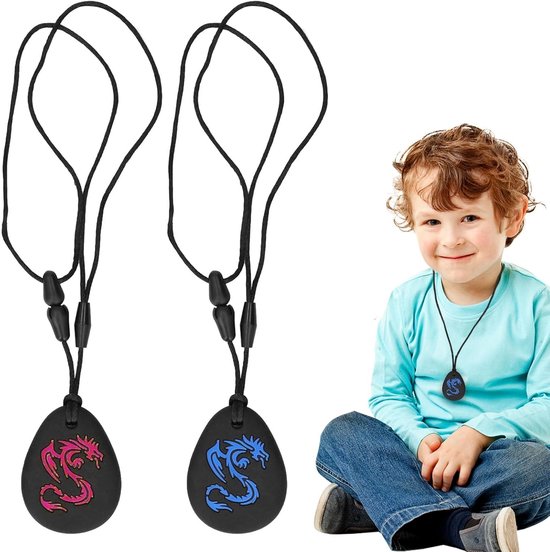 Chew Chain voor Kinderen - Teething Chain - Sensory Chew Chain - Silicone Chew Teether Necklace - Ideaal van Merkloos	
