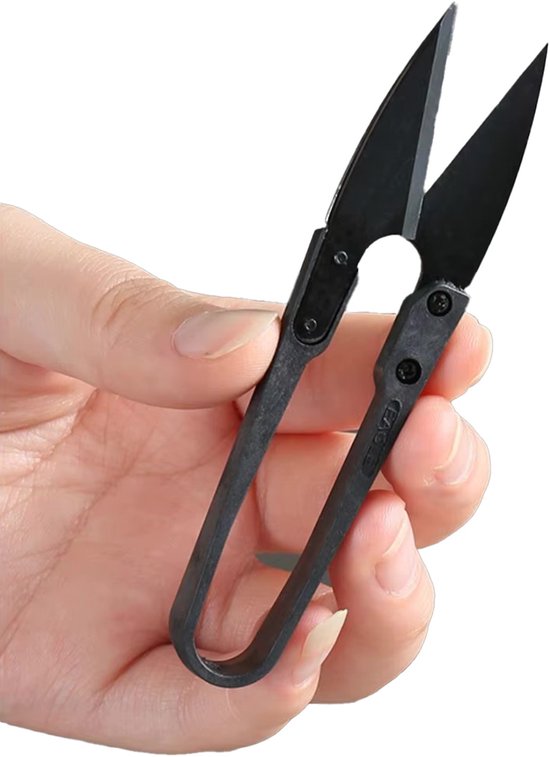 CHPN - Compacte snoeischaar - Klein kniptang - Mini schaar - Perfect voor bloemen, bonsai en naaien - Zwarte - Inclusief handig opbergzakje - Robuste schaar - Zwart - 10CM van CHPN