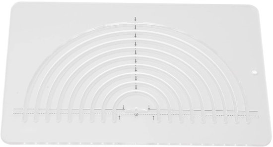Circle Quilting Ruler Semicircle Durable Clear Acrylic Highly Accurate Wide Application Sewing Measurement Templates Geometric Rulers for Office and School Building Drawings van Ansley&HosHo.