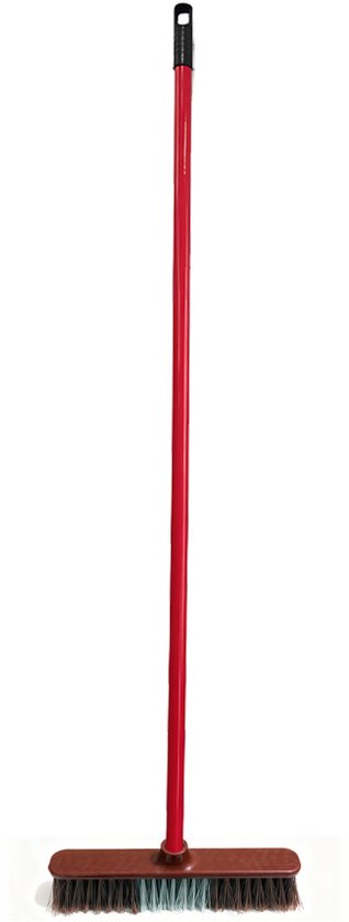 Clean Bezem met Steel - 132x28 cm - Binnenbezem - Voor Parket & Laminaat - Kamerveger - Zaalveger - Zachte Bezem - Straatbezem - Binnen Bezem - Groen/Bruin - Ergonomische Huishoudbezem - Krasvrije Veger voor Gladde Vloeren - Fijnhaar Zachte Borstel van Merkloos	