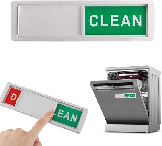 Clean Dirty Magnet - Dishwasher Clean Dirt Board - Anti-Rust Rod for Kitchen Organization - Rinse Sign Lock van Merkloos	