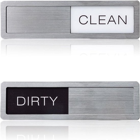 Clean / Dirty Sliding Board - Magnet - Dishwasher Plate - Keuken Accessoires - Keuken Gadgets van Merkloos	