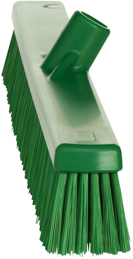 Combi-veger - Vloerbezem - Effectief reinigen - Twee soorten borstelharen - 610 mm - Groen van Merkloos	