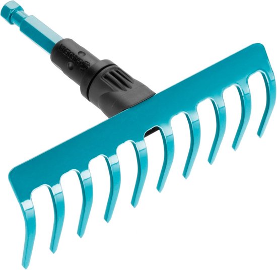combisystem kleine hark: Tuinhark voor grondwerkzaamheden als schoonmaken, opruwen en egaliseren, c, 10 tanden, voor combisystem stelen, aanbevolen lengte 130 cm, 3185-20, standaard [Energieklasse A]
