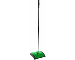 Commerciële Veegmachine - Handveger Vloer - Efficiënt Reinigen - Dubbele Nylon Borstels - 7-1/2 Inch - Groen