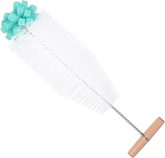Compatibel met SodaStream Flessen, 32 cm Lange Flessenborstel, Compatibel met SodaStream Flessenreiniger, met Sponzen voor Krachtige Functiesvoor Karaffen, Drinkflessen