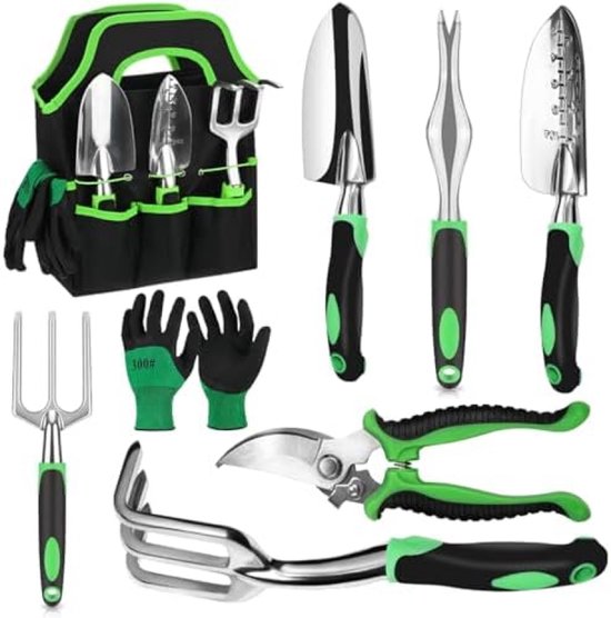 Complete 8-delig tuingereedschap set met opbergtas - lichtgewicht en duurzaam van GARDENA