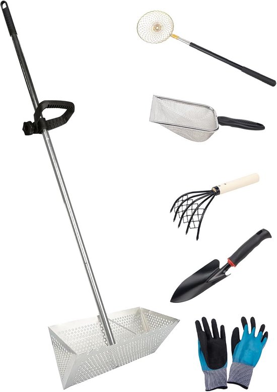Complete Strandgereedschap Set: Hark, Zeef en Schep voor Strand en Tuin van Merkloos	