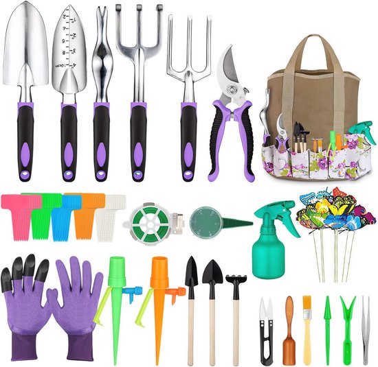 Complete Tuingereedschap Set - 83-delige Heavy Duty Set voor Tuinieren met Antislip Ergonomisch Handvat van Merkloos	