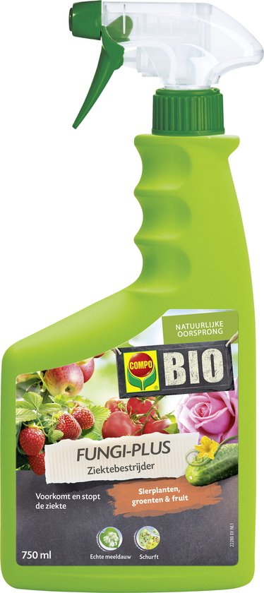 COMPO Bio Fungi-Plus Spray - biologisch - voorkomt en geneest ziekten - op sierplanten, groenten en fruit - spray 750 ml