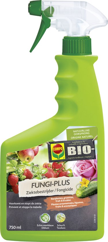 COMPO Bio Fungi-Plus Spray - biologisch - voorkomt en geneest ziekten - op sierplanten, groenten, fruit en kruiden - spray 750 ml van Merkloos	