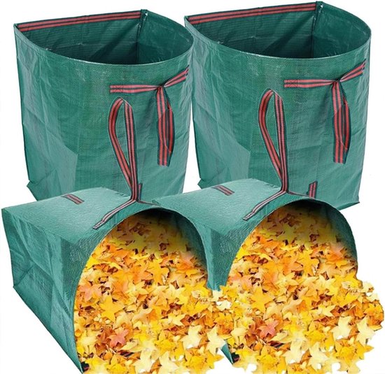 Compostbak Tuin - Bladeren Zakken - Tuinafval Verzamelen - Herbruikbaar en Betrouwbaar - 150L - Groen